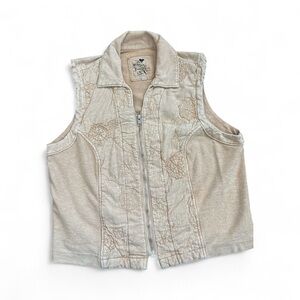 Produce Company Vest In Light Yellow Gold, Size M, 100% Cotton, No Imperfections